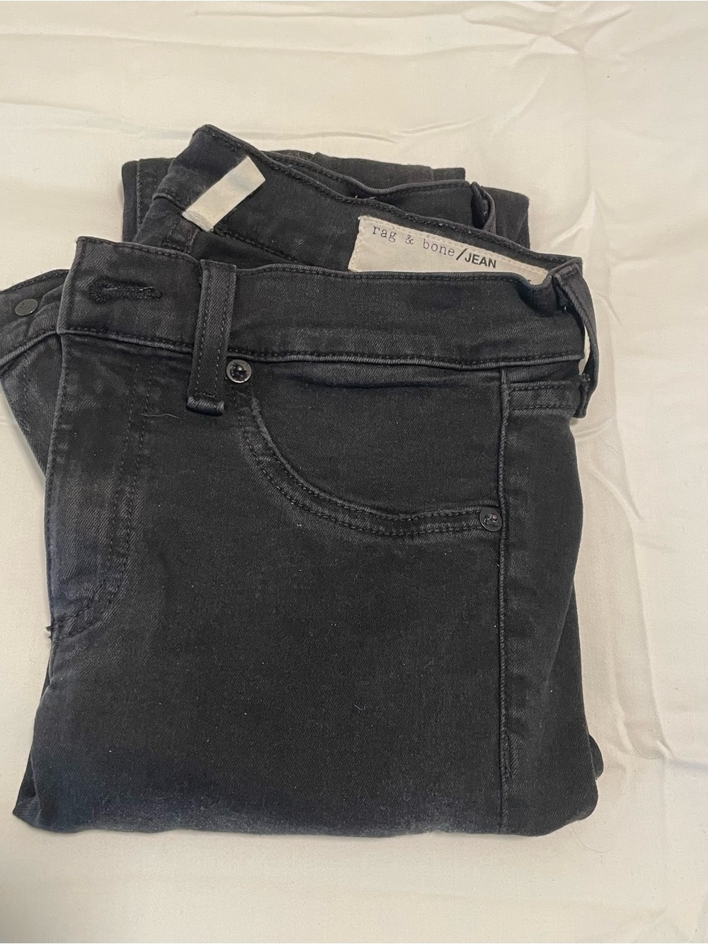 rag & bone Women’s Charcoal Black Slim Jeans, Sz 27